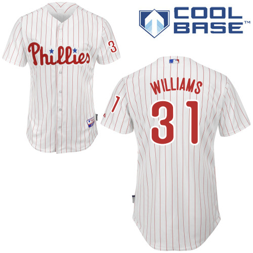 Jerome Williams #31 MLB Jersey-Philadelphia Phillies Men's Authentic Home White Cool Base Baseball Jersey
